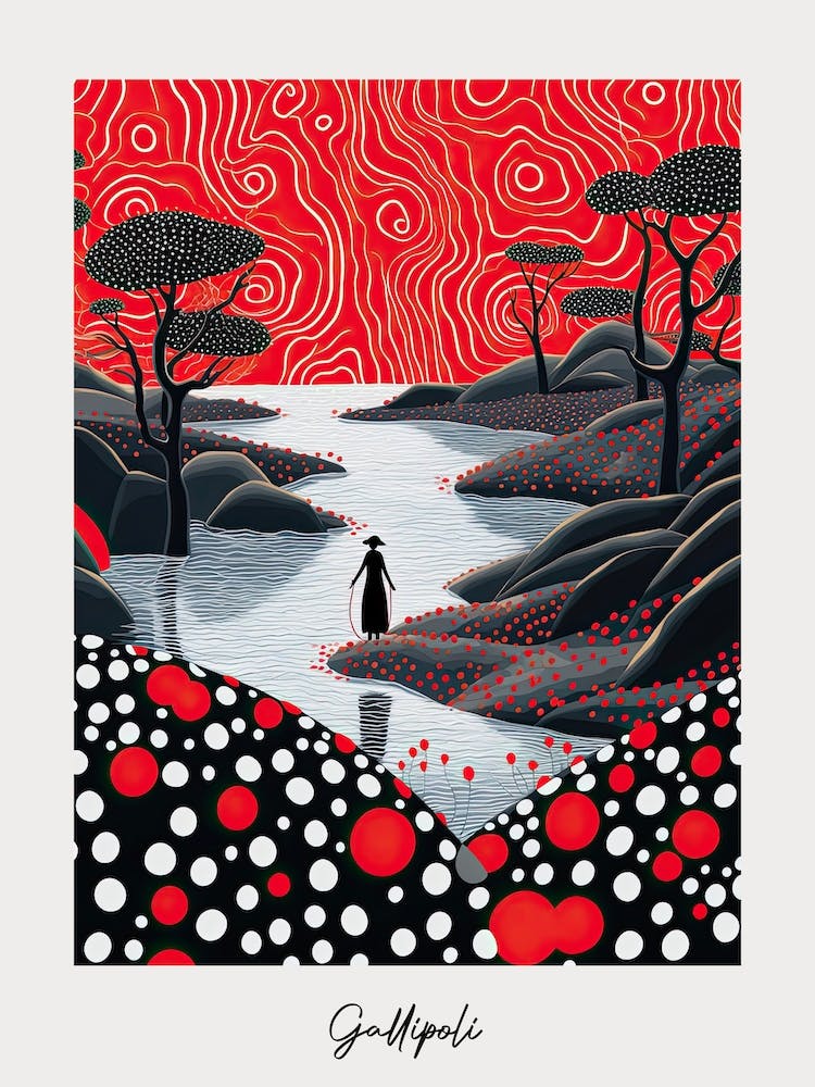 Poster von Gallipoli, Italy, Illustration im Pop-Art-Stil 4
