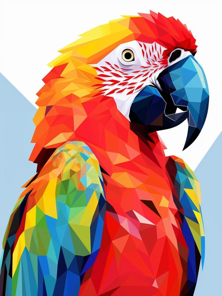 Colourful Geometric Bird Parrot 1