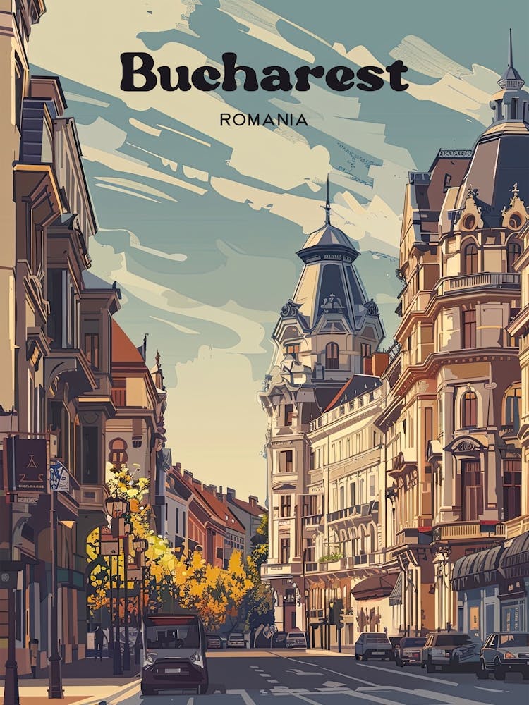 Bucharest Romania Europe Travel Art