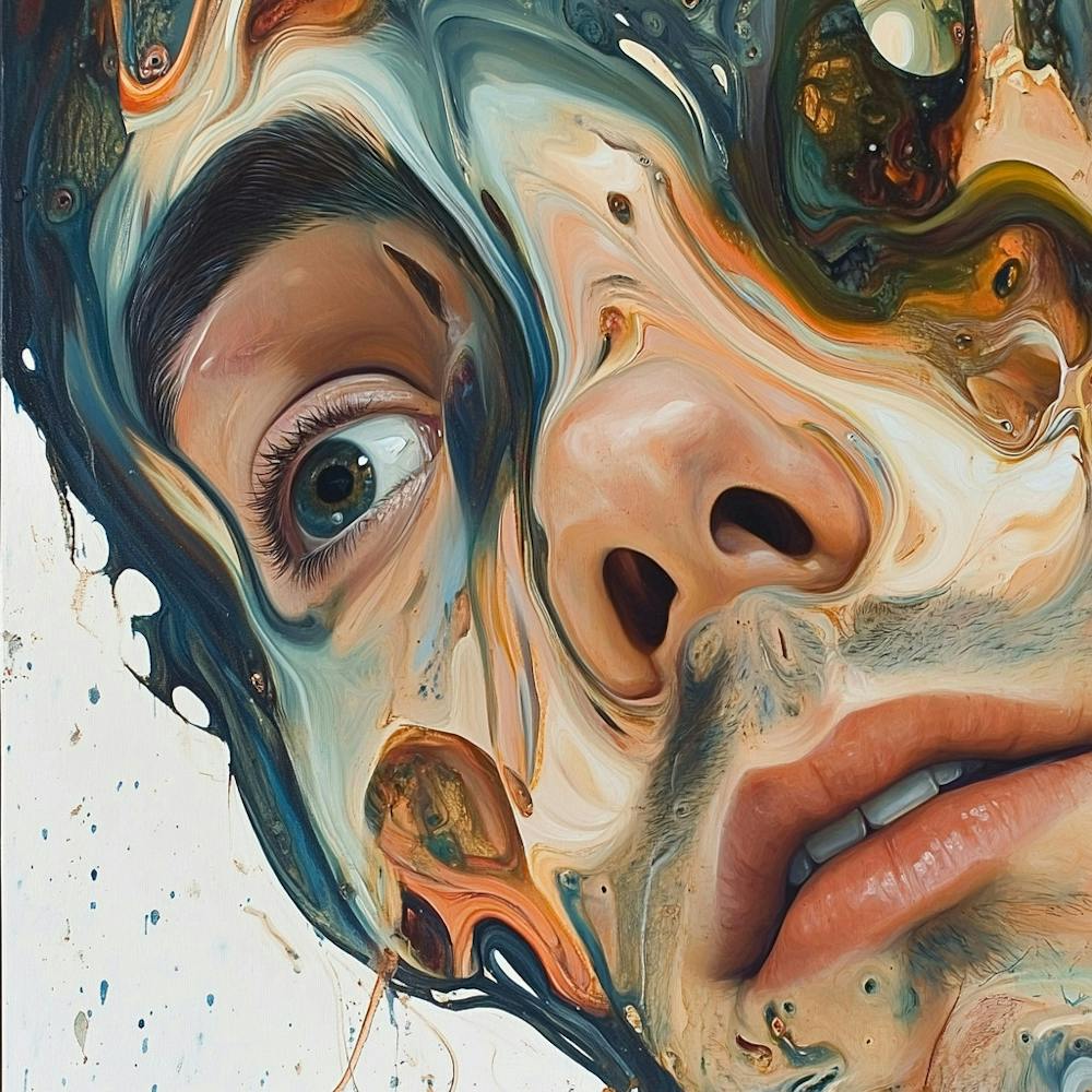 Abstract Of A Man'S Face