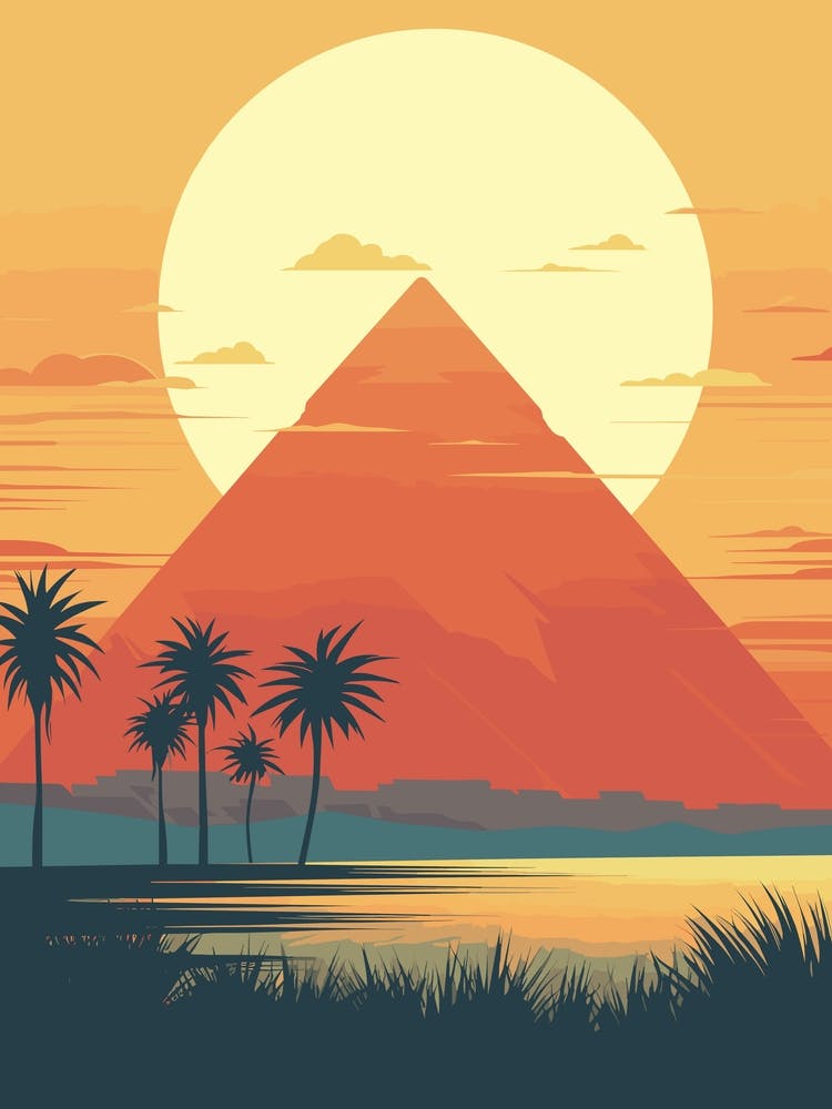 Sunset In Egypt - Giza