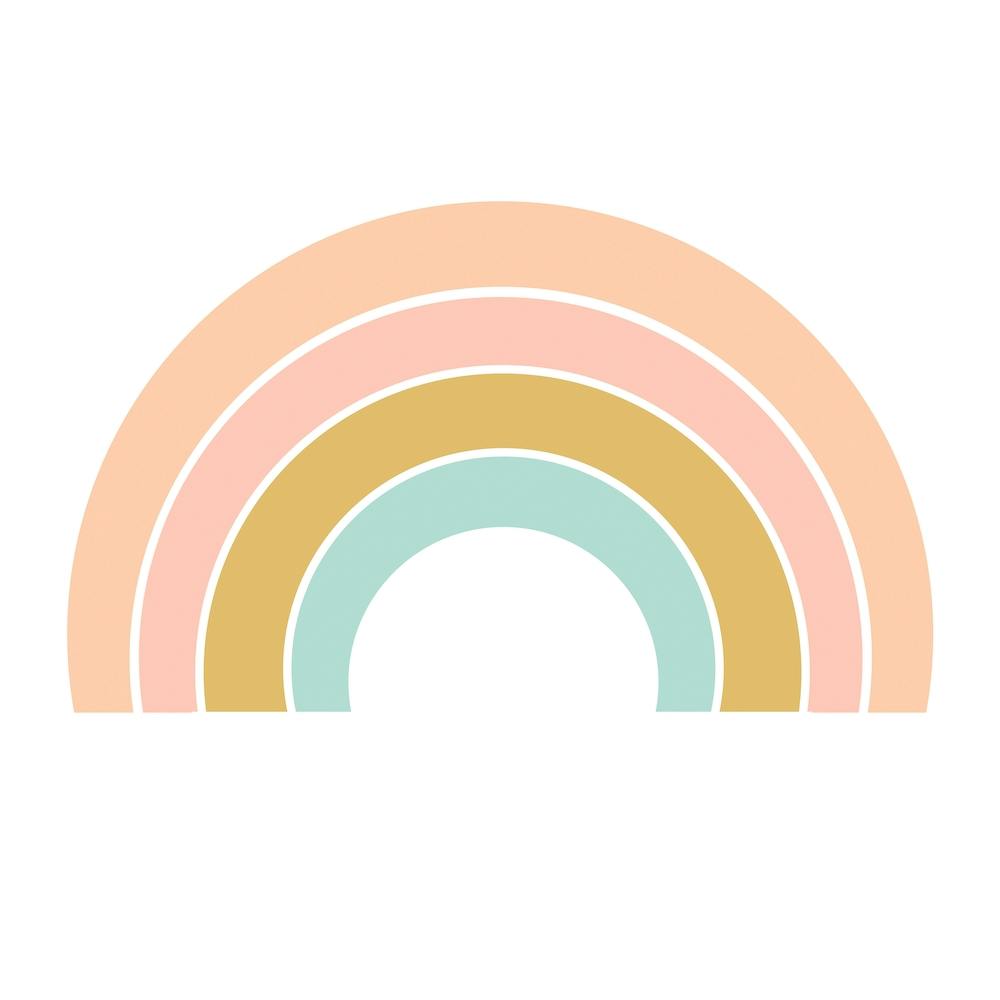 Retro Rainbow Square