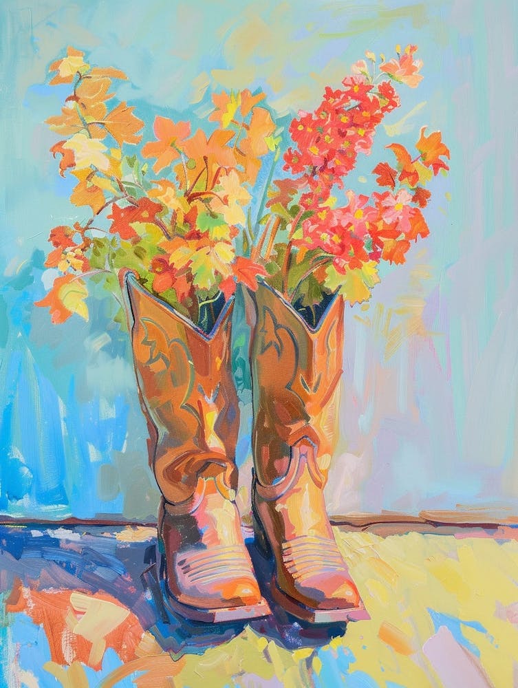 Cowboy Boots And Wildflowers Coral Bells