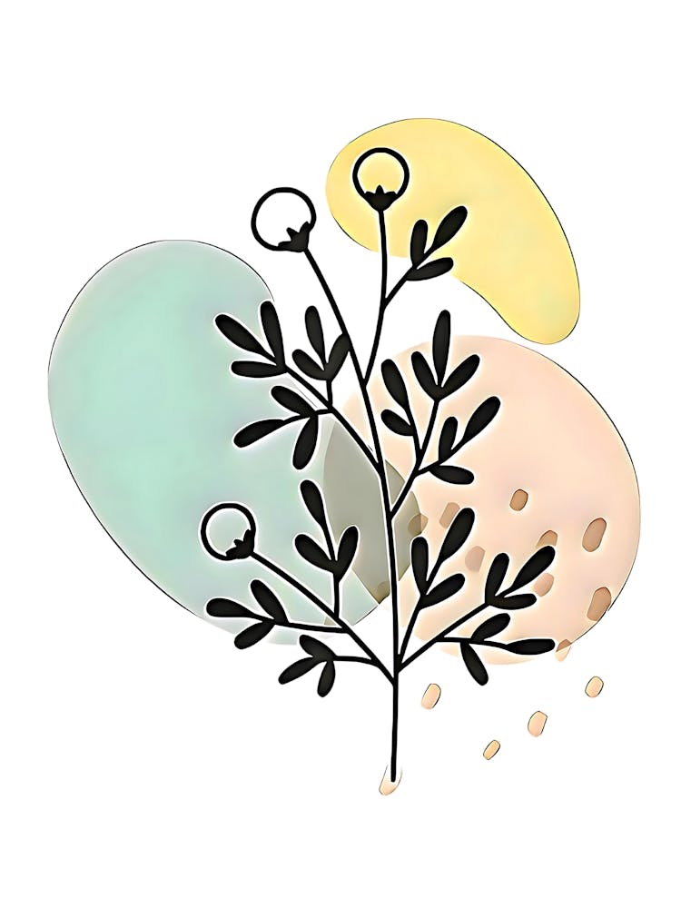 Harmonious Balance– Abstract Floral Landscape