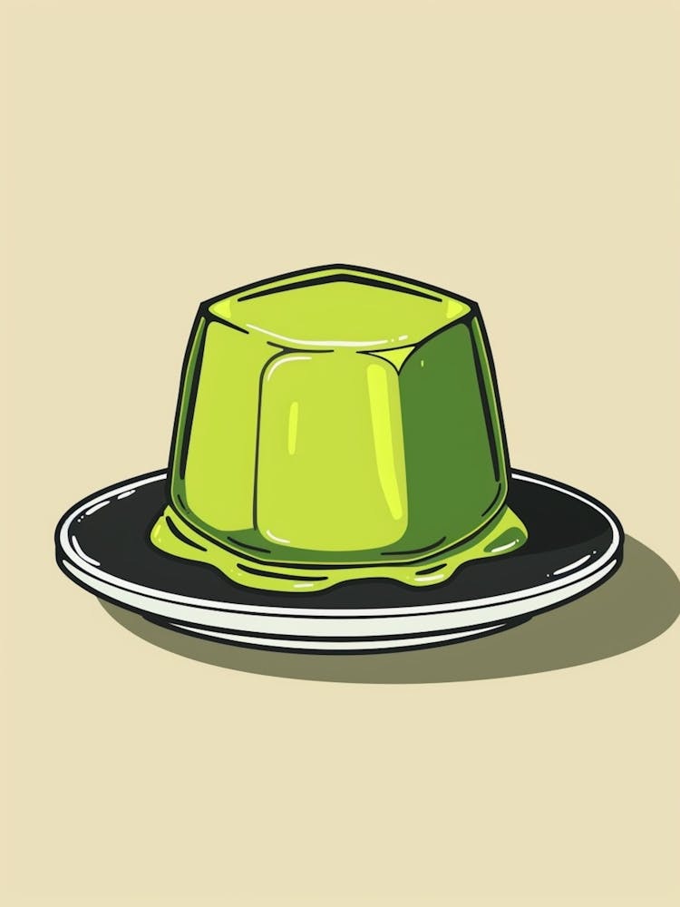Limettengelee Minimalistische Linienillustration 3