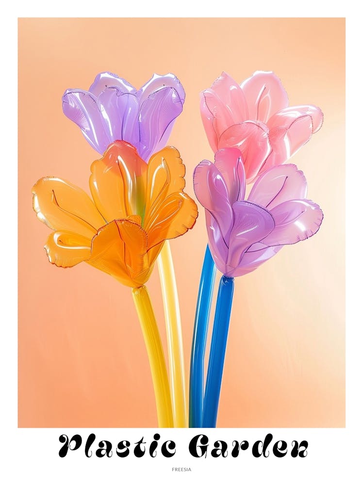 Verträumte Aufblasbare Blumen Poster Freesie 4