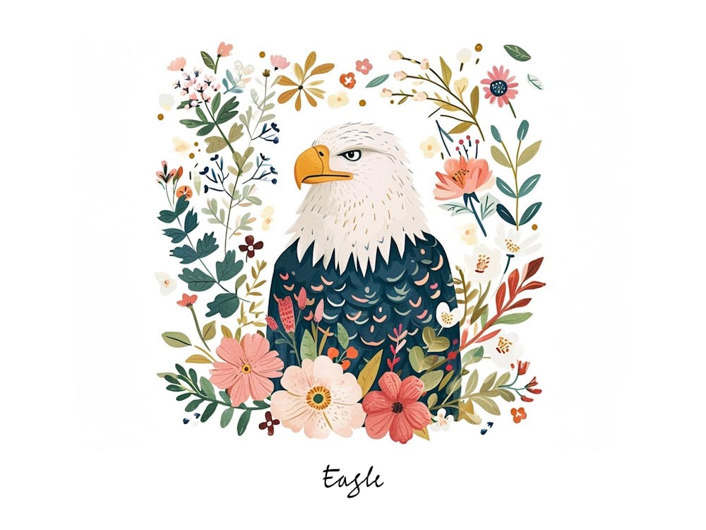 Petite Aigle Fleurie 2 Affiche