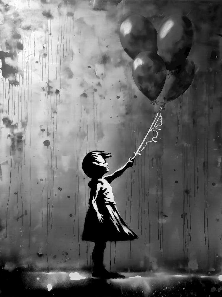 Little Girl With Balloons