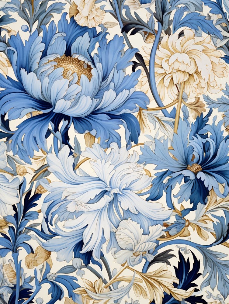 Blue And White Flowers