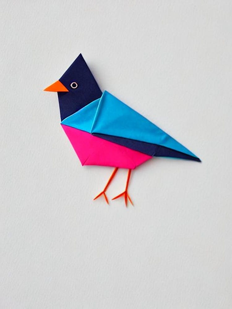 Cardinal 2 Origami Bird
