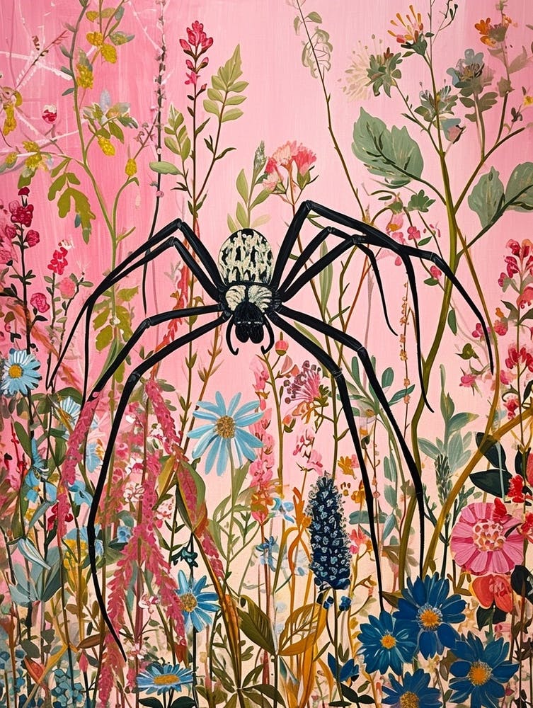 Floral Animal Painting Spider 2