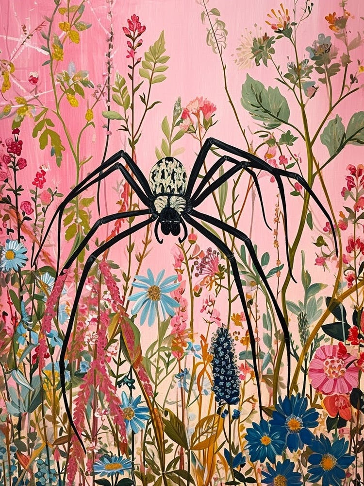 Floral Animal Painting Spider 2
