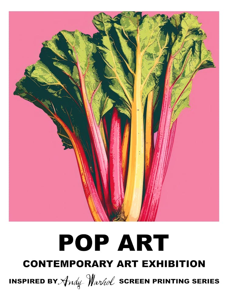 Poster Rhubarb Pop Art 2