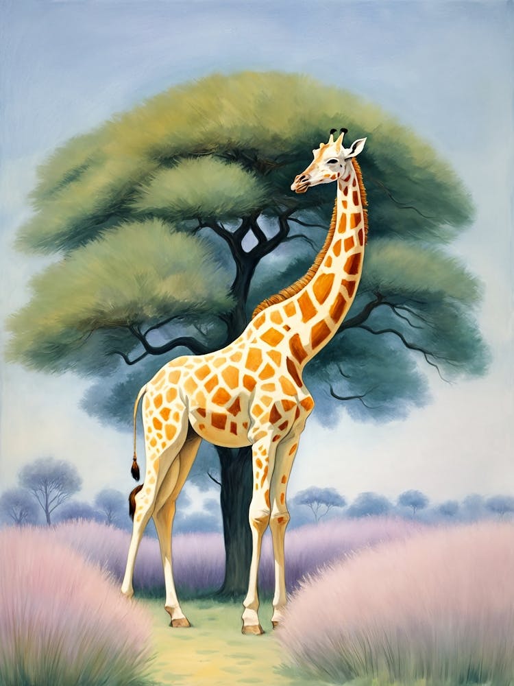 Giraffe By The Acacia