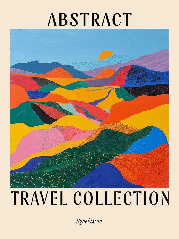 Abstract Travel Collection Poster Uzbekistan 1