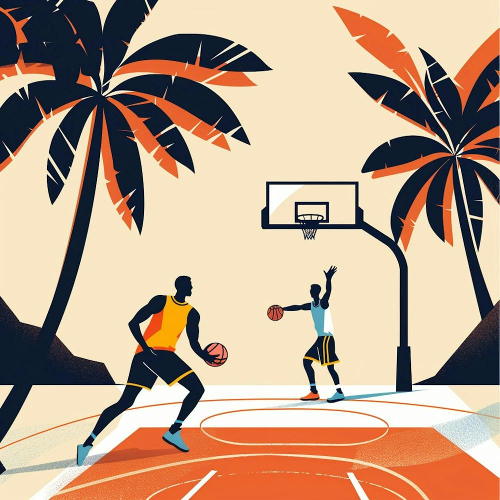 A Basketball Match Minimal Illustration 1718671072 4