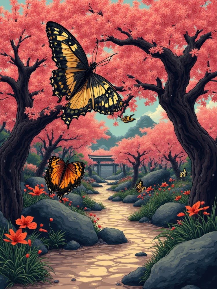 Butterflies In Bloom