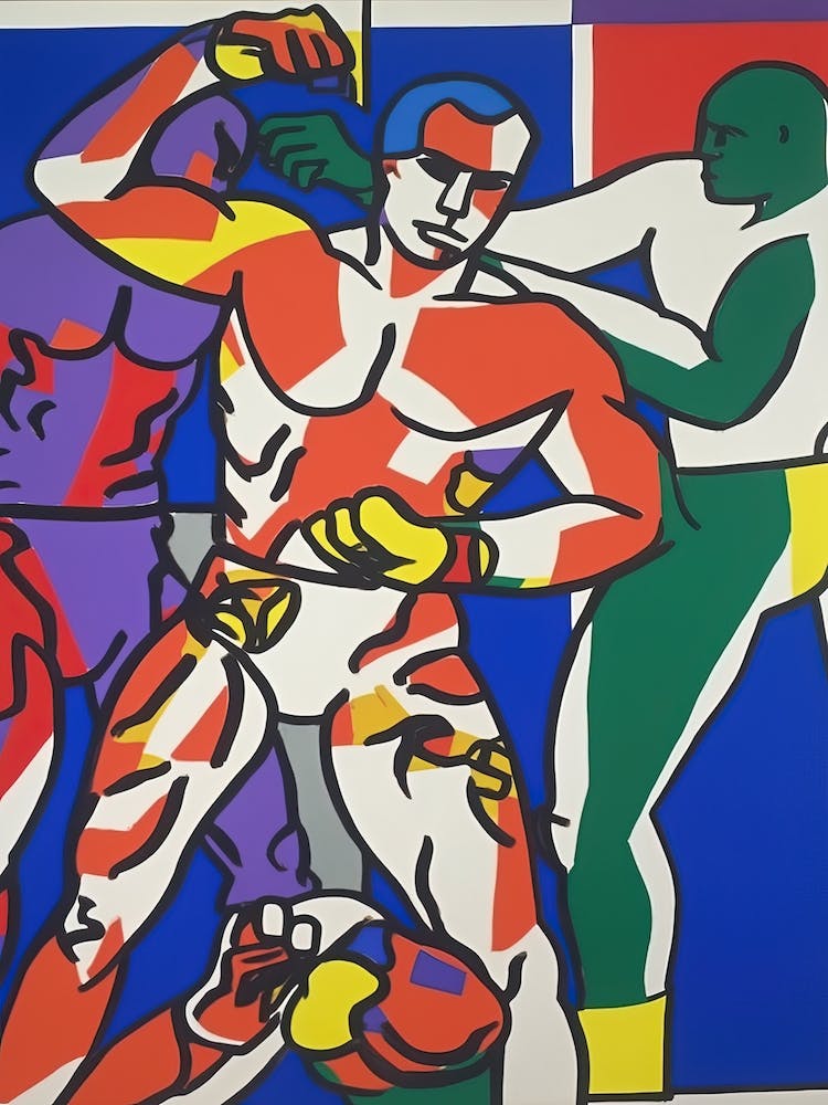 Boxing In The Style Of Matisse 3