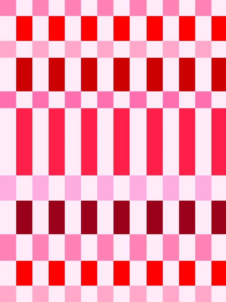 Checkered Pattern in Red and Pink