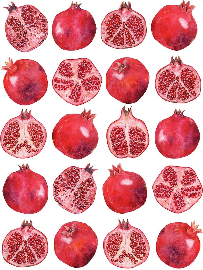 Repeat Pattern Pomegranate