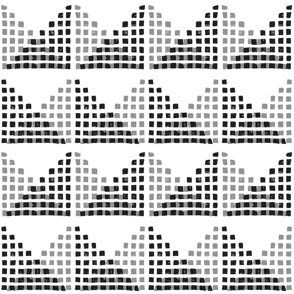 Edith Block Print In Black And White
