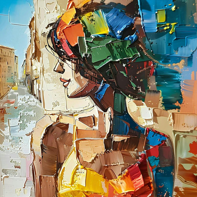 Woman In A Colorful Dress