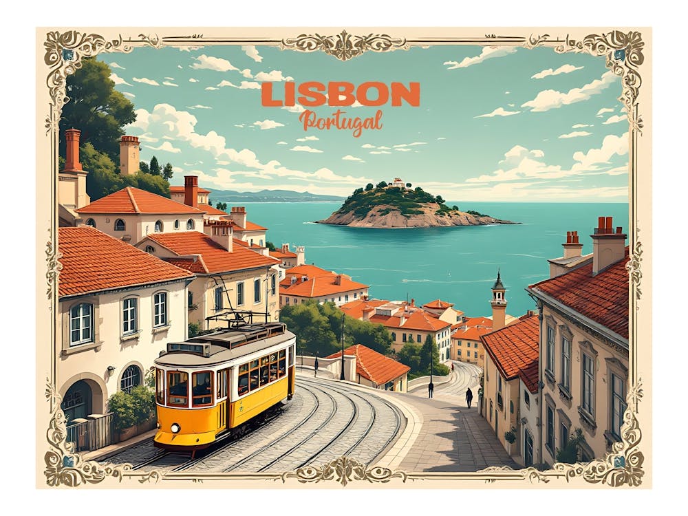 Lisbon Portugal Vintage Travel V 05