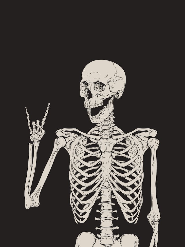 Halloween Skeleton Rocker Sign