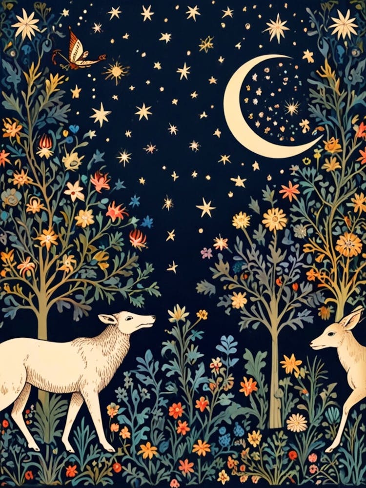 William Morris Deer In The Forest 1