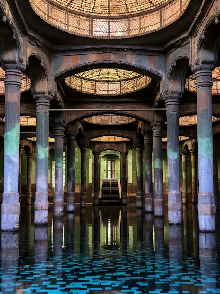 Basilica Cistern Yerebatan Sarnc Pixel Art 2