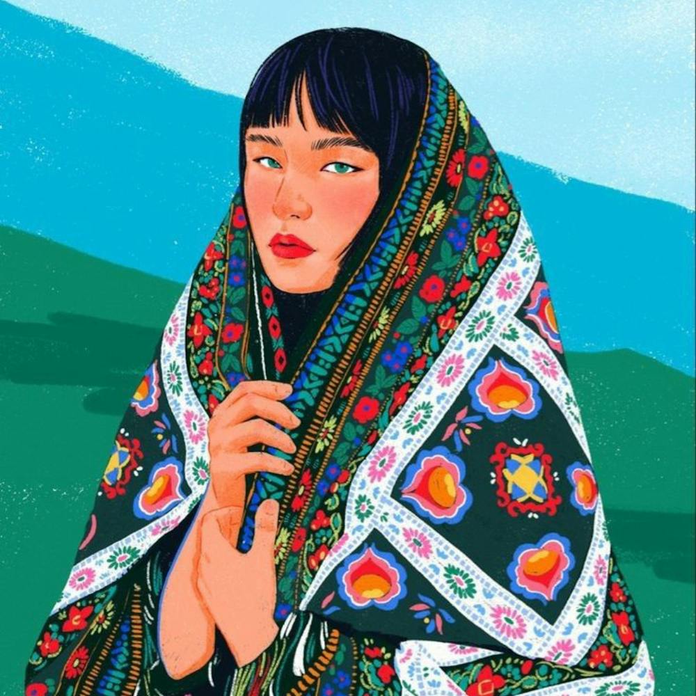 Woman In A Scarf