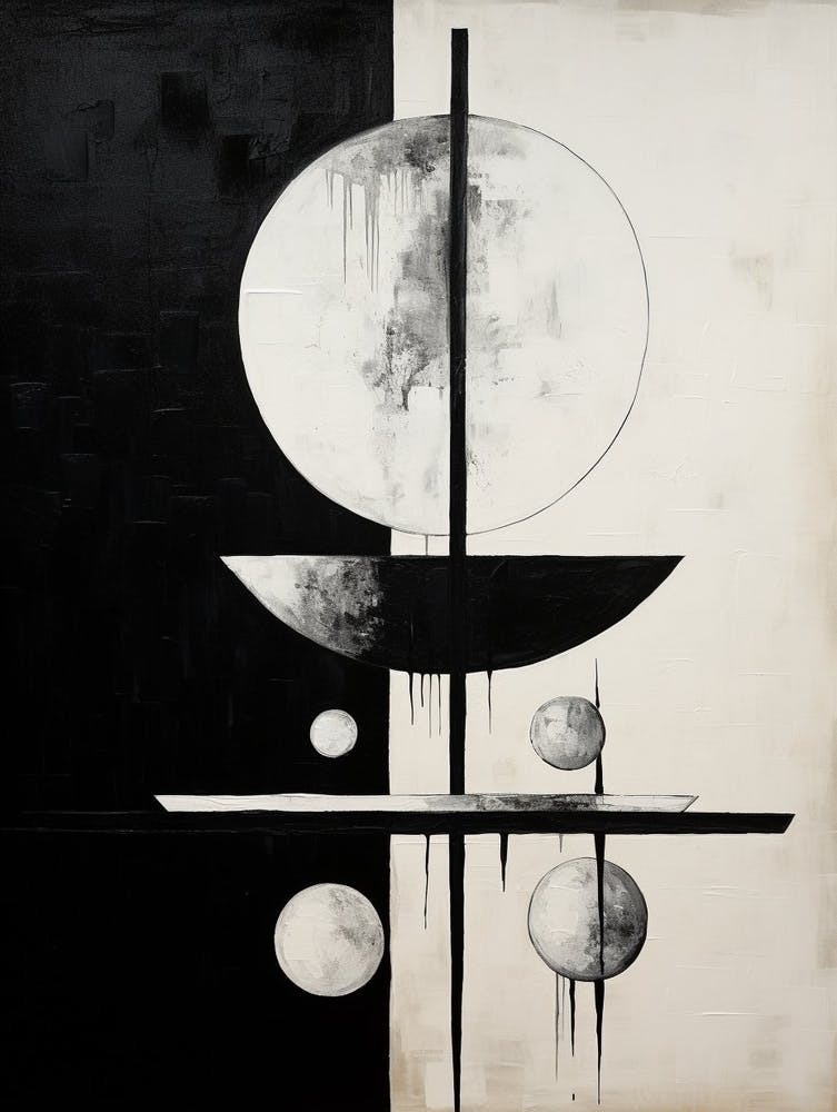 Balance Abstract Black And White 2