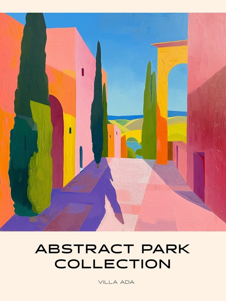 Abstract Park Collection Poster Villa Ada Rome 3