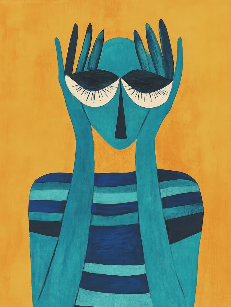 Woman With Her Eyes Closed 2