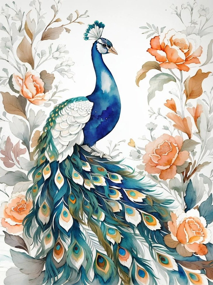 Peacock watercolor