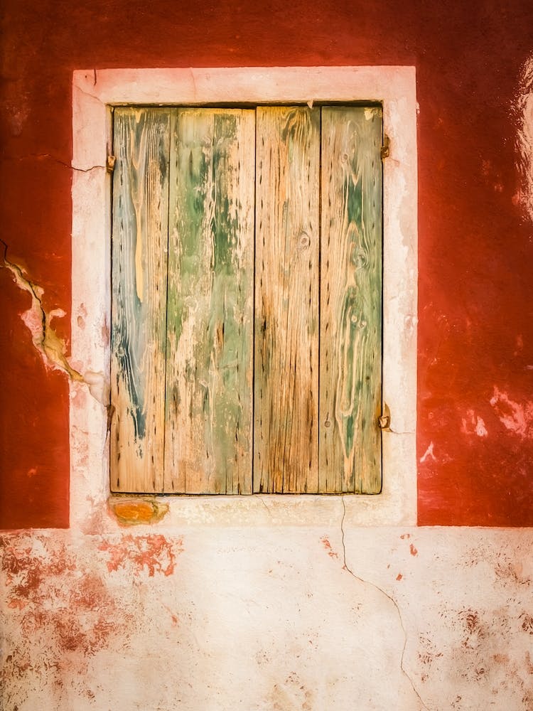 Faded Wooden Shutter Burano