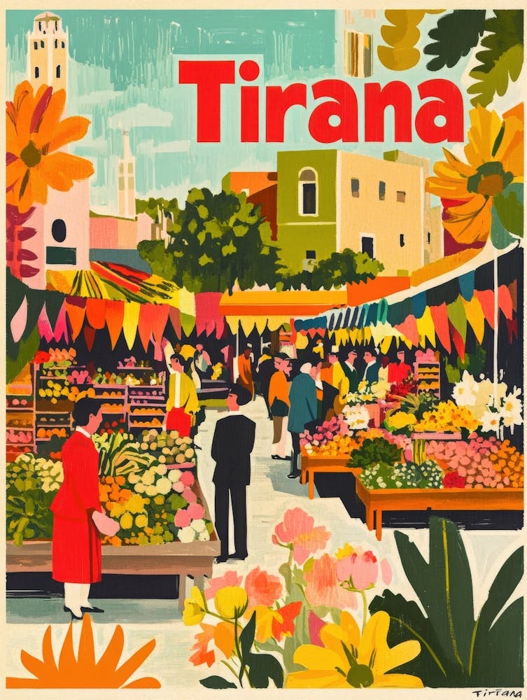 Aihrgdesign A 1970s Inspired Travel Poster For Tirana 4