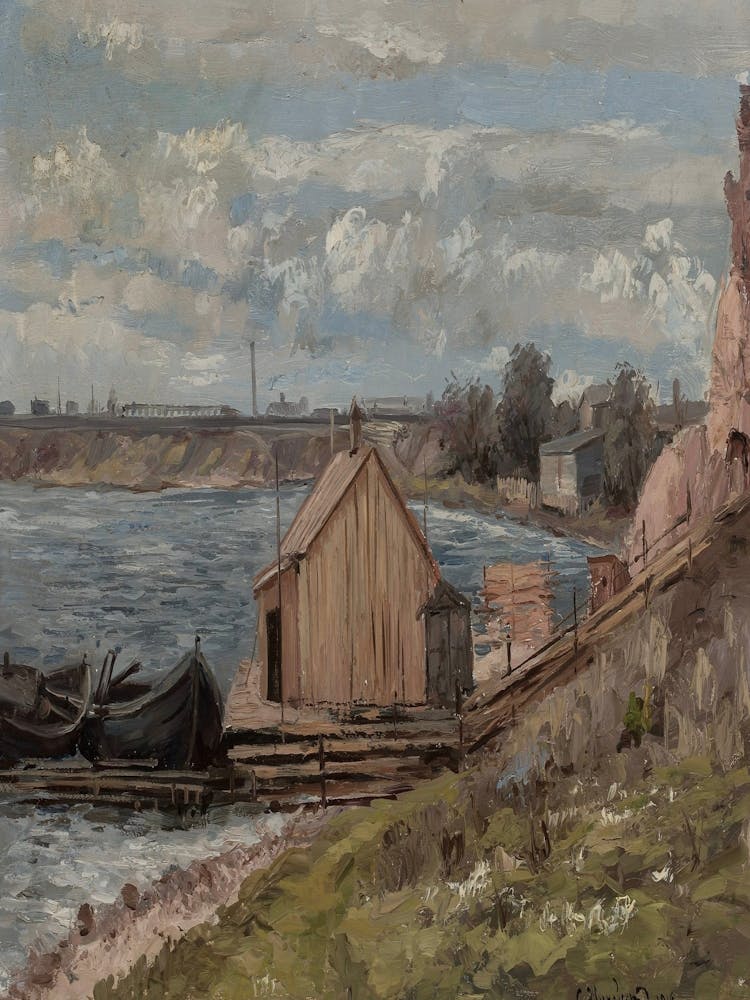 Boat Docked At The Shore