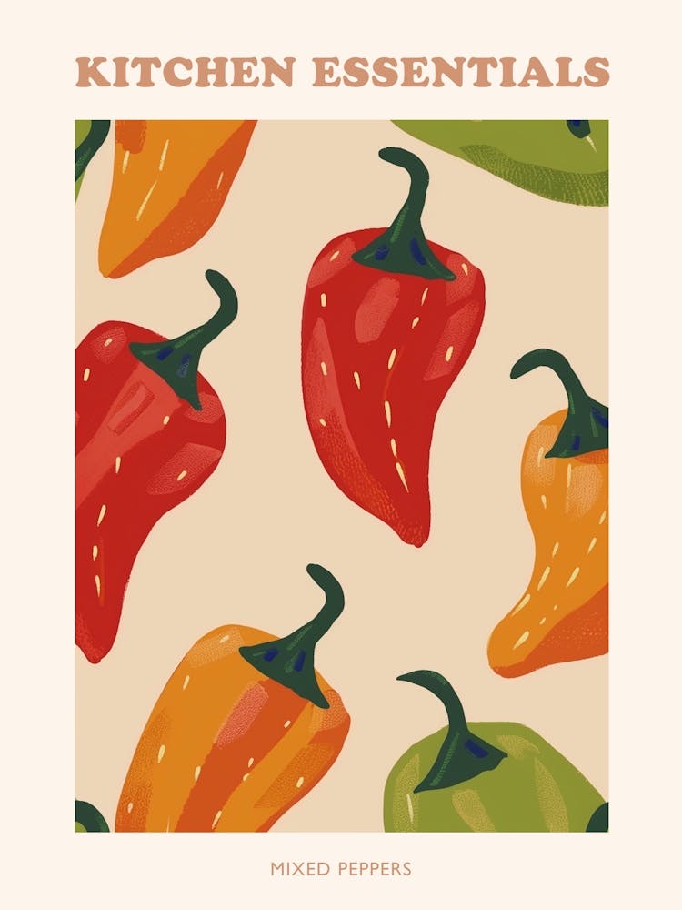 Mixed Pepper Pattern Poster 2