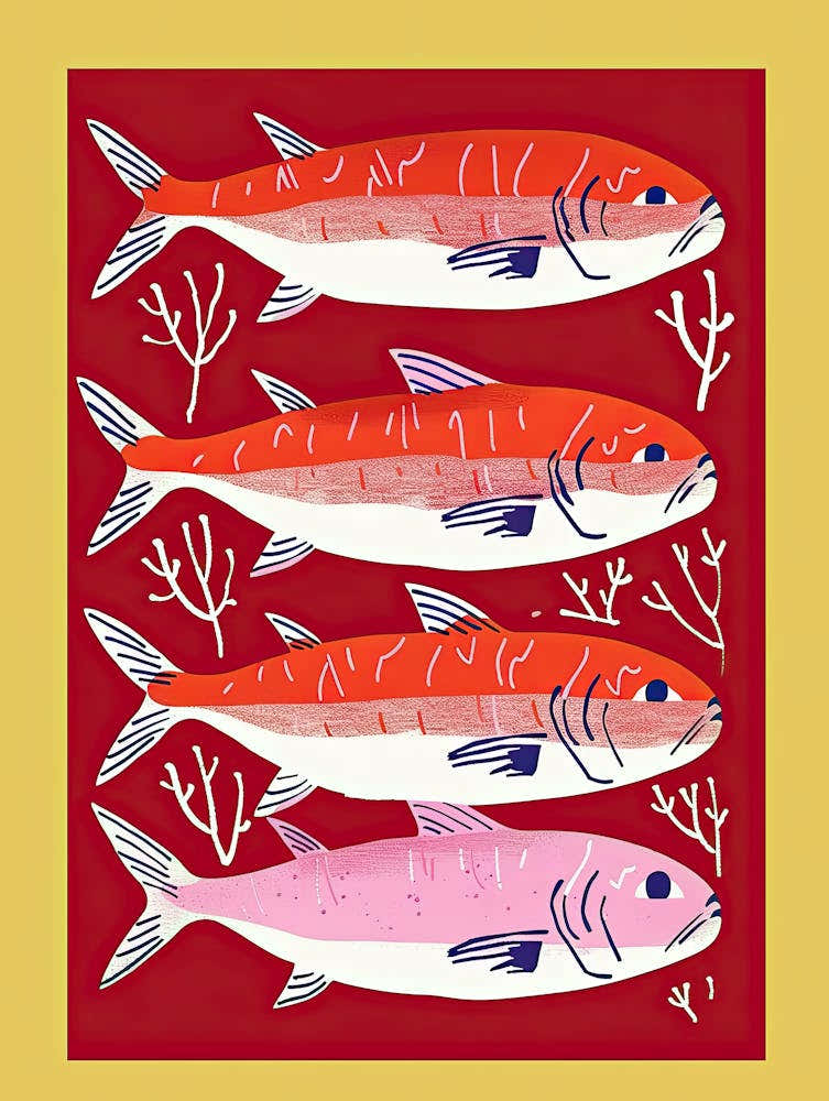 The Art Of Swimming Fish Poster