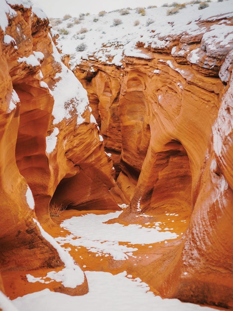 Snowy Desert Canyon