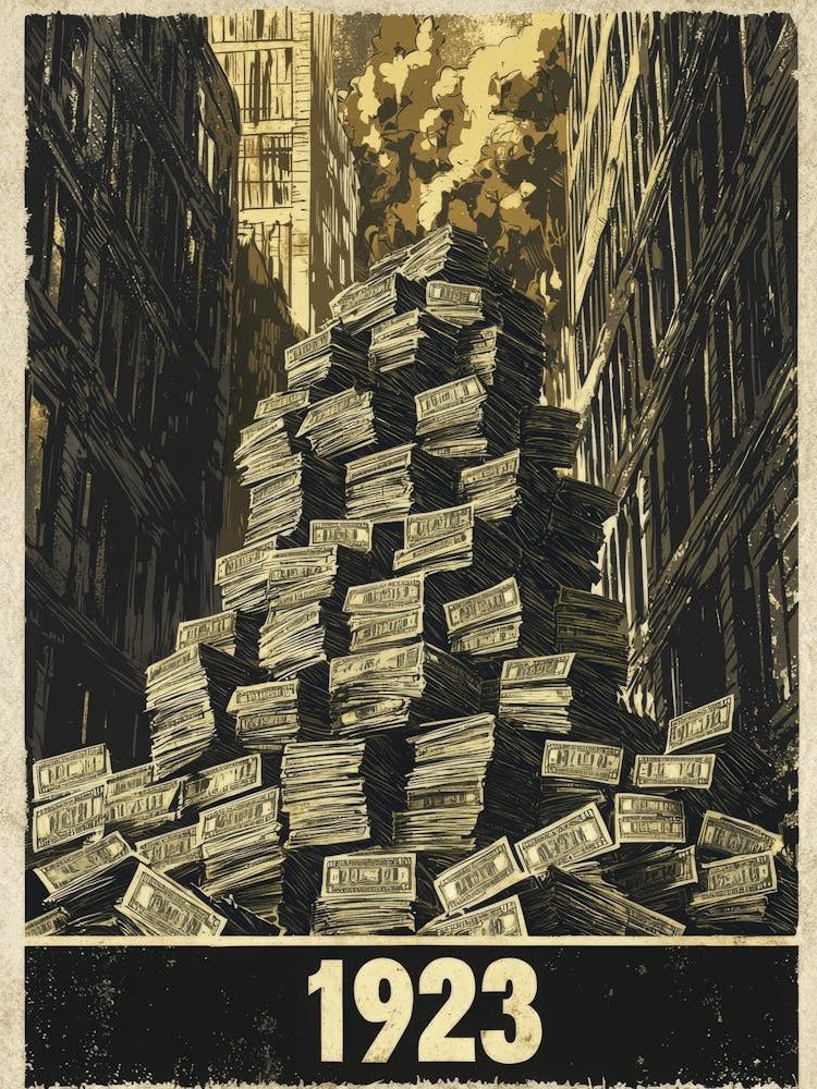 Aihrgdesign A Vintage Historical Poster Symbolizing The 1923 3