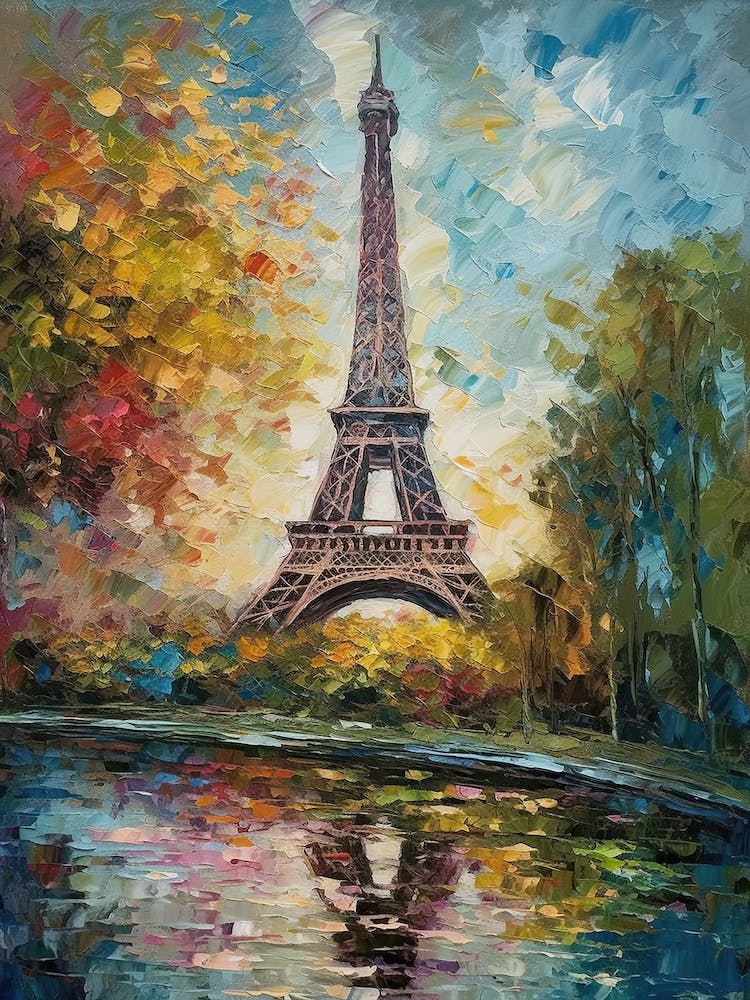 Eiffelturm Paris Frankreich Monet-Stil 2