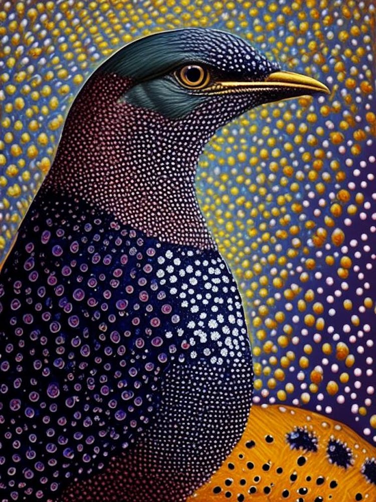 Cuckoo Pointillism Bird