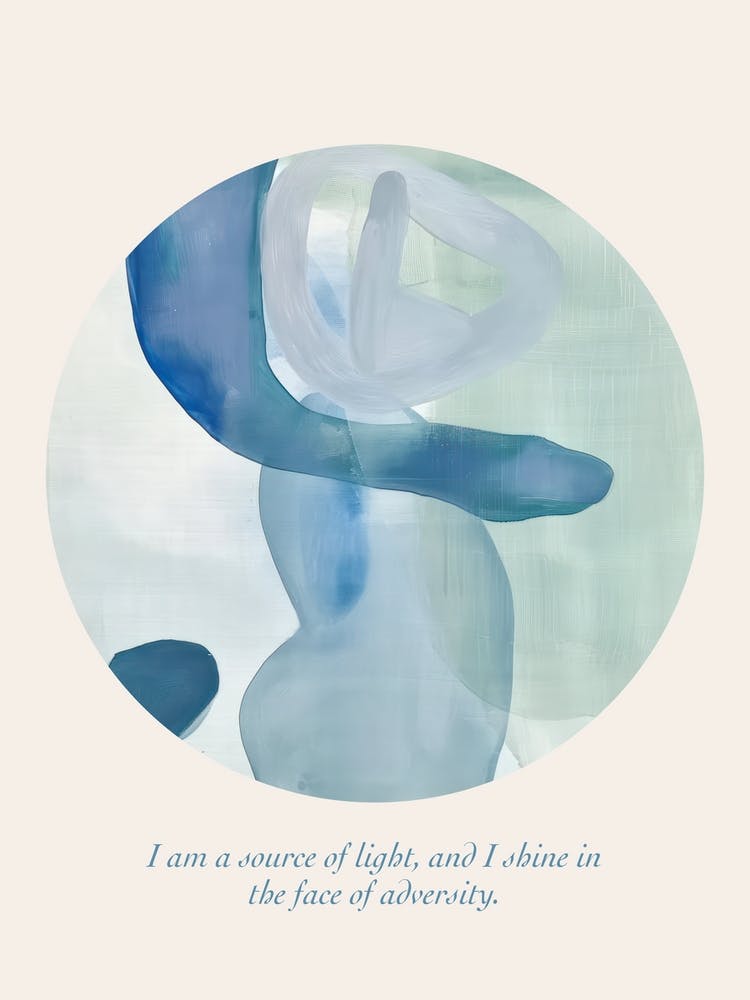 Affirmationen Ich bin eine Quelle des Lichts, und ich strahle im Angesicht der Widrigkeiten