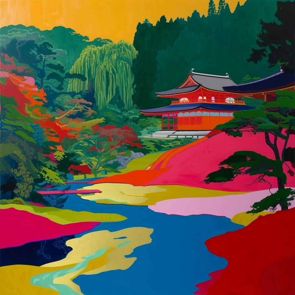 Colourful Gardens Ginkaku Ji  Temple Japan 7