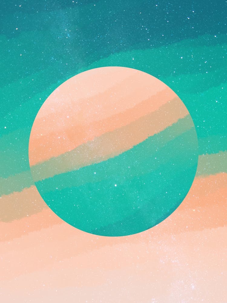 Minimal art abstract watercolor painting Beautiful seaside