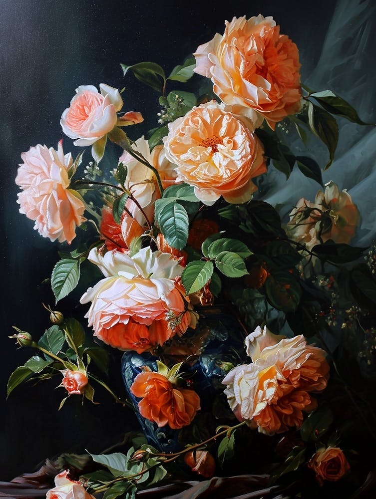 Baroque Floral Still Life Rose 8