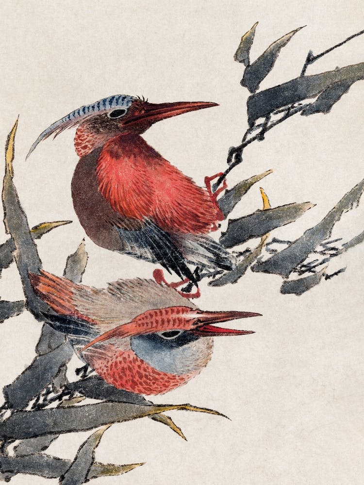 Birds From Album Of Sketches, Katsushika Hokusai