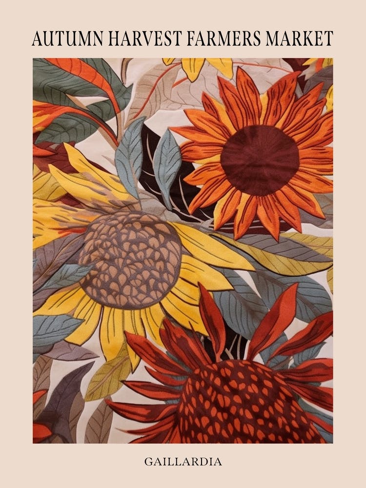 Fall Botanicals Gaillardia 3 Poster